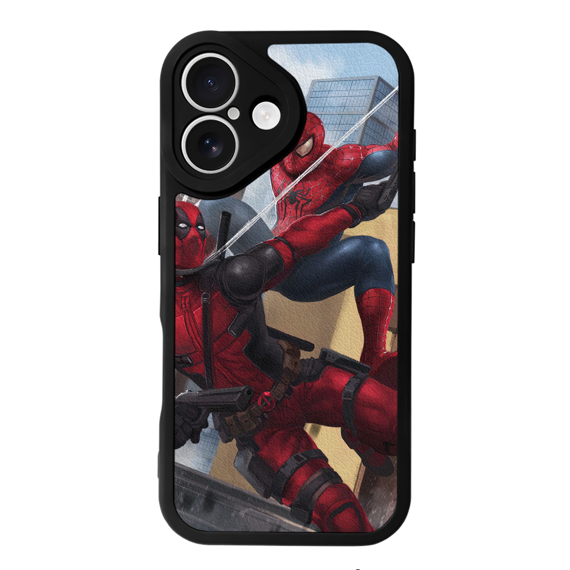 （画像用） Deadpool デッドプール 【iPhone 16シリーズ対応】シリコンスマホケース（レザー調） 材質：シリコン